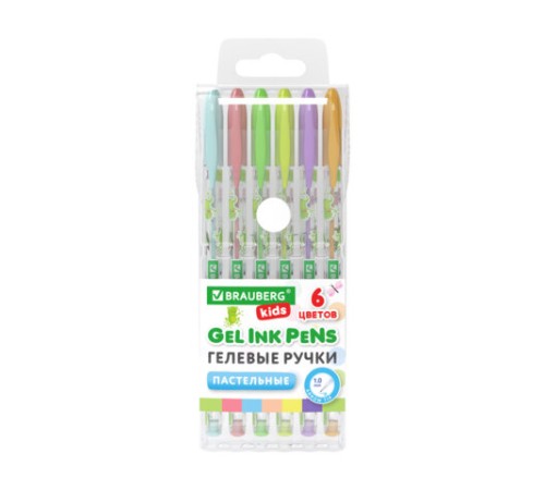 Ручки гелевые ПАСТЕЛЬНЫЕ BRAUBERG KIDS 