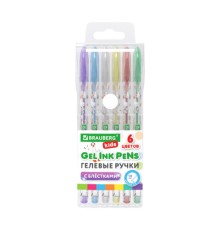 Ручки гелевые С БЛЕСТКАМИ BRAUBERG KIDS 