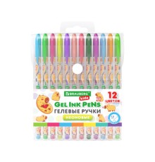 Ручки гелевые НЕОНОВЫЕ BRAUBERG KIDS 