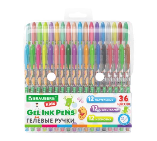 Ручки гелевые BRAUBERG KIDS 
