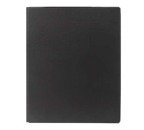 Папка на 4 кольцах BRAUBERG, картон/ПВХ, 35 мм, черная, до 250 листов (удвоенный срок службы), 221483