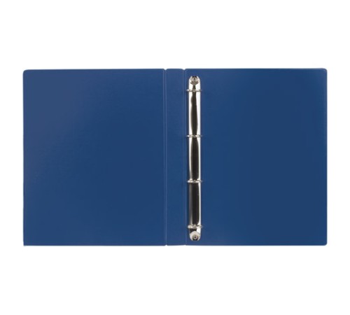 Папка на 4 кольцах BRAUBERG, картон/ПВХ, 35 мм, синяя, до 250 листов (удвоенный срок службы), 221484