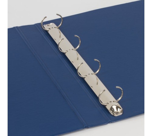 Папка на 4 кольцах BRAUBERG, картон/ПВХ, 35 мм, синяя, до 250 листов (удвоенный срок службы), 221484