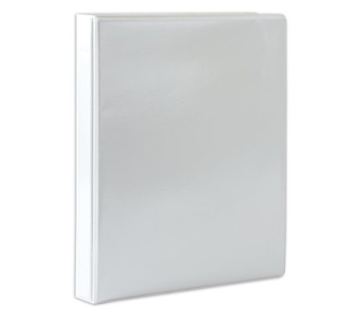 Папка на 4 кольцах с передним прозрачным карманом BRAUBERG, 35 мм, картон/ПВХ, белая, до 250 листов, 221486