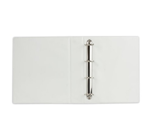Папка на 4 кольцах с передним прозрачным карманом BRAUBERG, 65 мм, картон/ПВХ, белая, до 400 листов, 221487