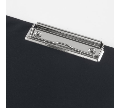 Папка-планшет BRAUBERG, А4 (340х240 мм), с прижимом и крышкой, картон/ПВХ, РОССИЯ, черная, 221488