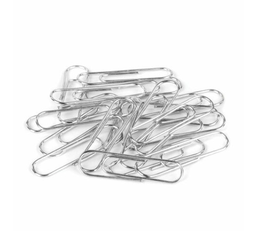 Скрепки BRAUBERG, 28 мм, никелированные, 100 шт., в картонной коробке, Россия, 221523