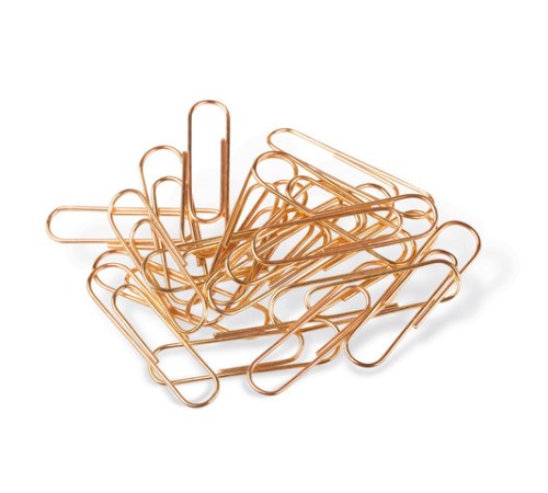 Скрепки BRAUBERG, 28 мм, золотистые, 100 шт., в картонной коробке, 221529