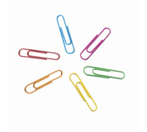 Скрепки большие 50 мм, цветные, 50 шт., в картонной коробке, BRAUBERG, 221533