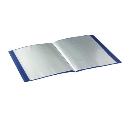 Папка 10 вкладышей BRAUBERG стандарт, синяя, 0,6 мм, 221591