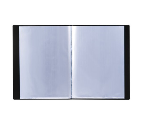 Папка 10 вкладышей BRAUBERG стандарт, черная, 0,6 мм, 221592