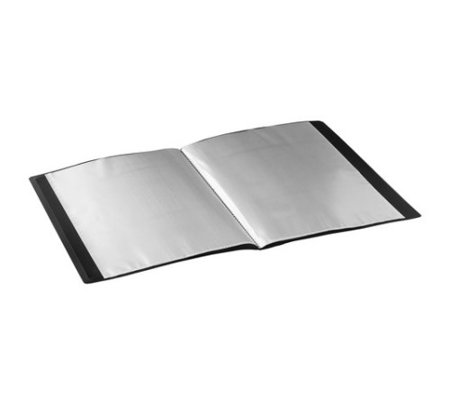 Папка 10 вкладышей BRAUBERG стандарт, черная, 0,6 мм, 221592