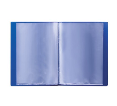 Папка 20 вкладышей BRAUBERG стандарт, синяя, 0,6 мм, 221595