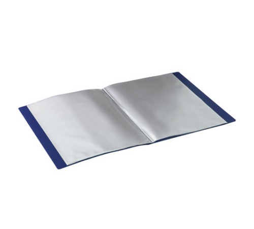 Папка 30 вкладышей BRAUBERG стандарт, синяя, 0,6 мм, 221599