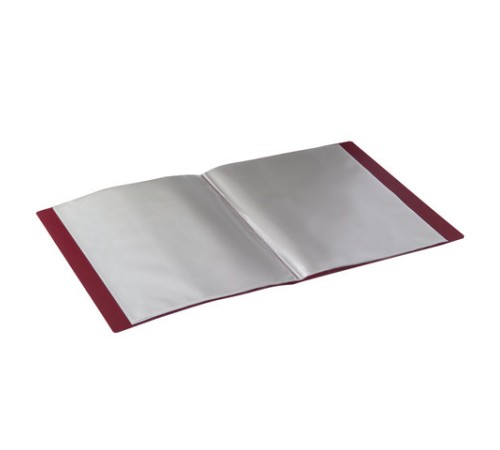 Папка 40 вкладышей BRAUBERG стандарт, красная, 0,7 мм, 221602