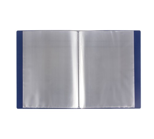 Папка 40 вкладышей BRAUBERG стандарт, синяя, 0,7 мм, 221603