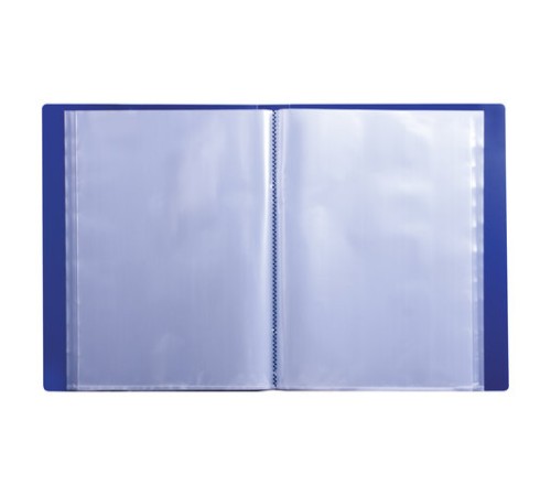 Папка 60 вкладышей BRAUBERG стандарт, синяя, 0,8 мм, 221605