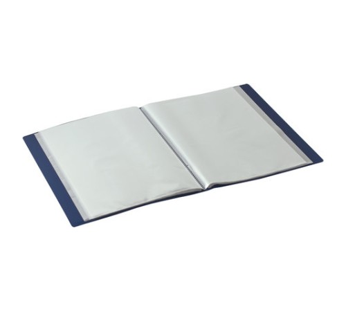 Папка 60 вкладышей BRAUBERG стандарт, синяя, 0,8 мм, 221605