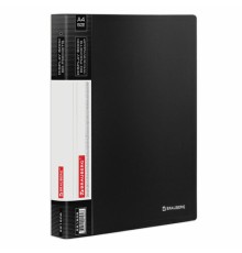 Папка 60 вкладышей BRAUBERG стандарт, черная, 0,8 мм, 221606