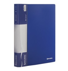 Папка 80 вкладышей BRAUBERG стандарт, синяя, 0,9 мм, 221607