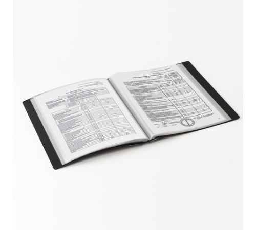 Папка 80 вкладышей BRAUBERG стандарт, черная, 0,9 мм, 221608