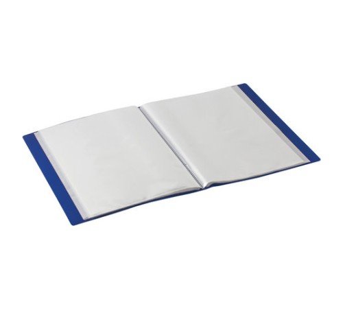 Папка 100 вкладышей BRAUBERG стандарт, синяя, 0,9 мм, 221609