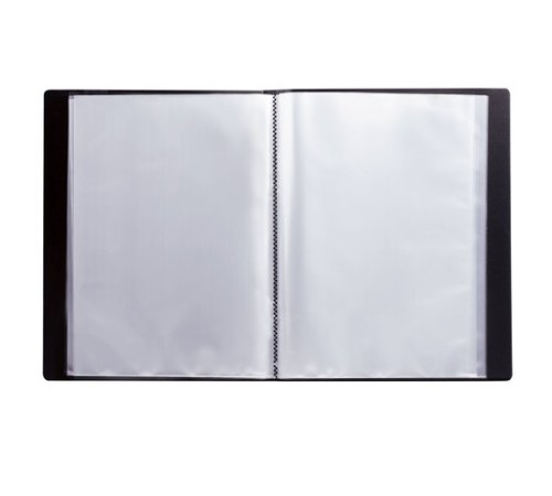 Папка 100 вкладышей BRAUBERG стандарт, черная, 0,9 мм, 221610