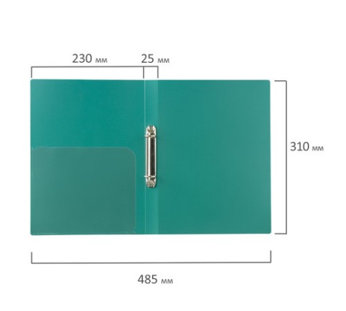 Папка на 2 кольцах BRAUBERG 