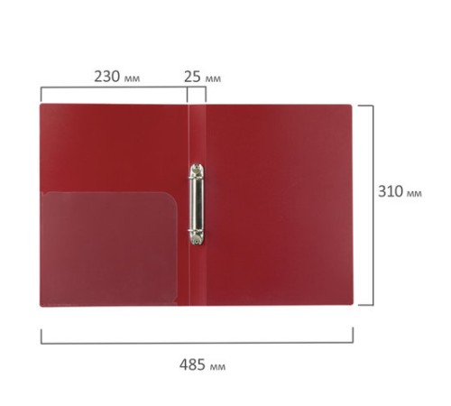 Папка на 2 кольцах BRAUBERG 