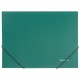 Папка на резинках BRAUBERG, стандарт, зеленая, до 300 листов, 0,5 мм, 221621