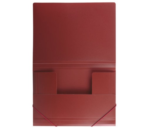 Папка на резинках BRAUBERG, стандарт, красная, до 300 листов, 0,5 мм, 221622