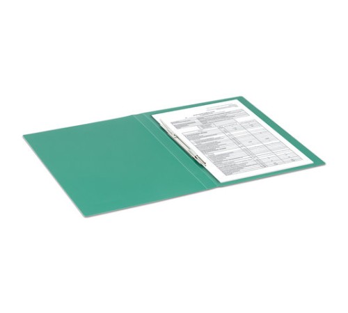 Папка с металлическим скоросшивателем BRAUBERG стандарт, зеленая, до 100 листов, 0,6 мм, 221631