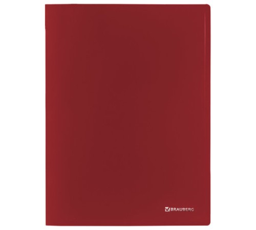 Папка с металлическим скоросшивателем BRAUBERG стандарт, красная, до 100 листов, 0,6 мм, 221632