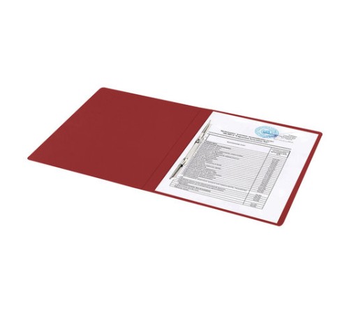 Папка с металлическим скоросшивателем BRAUBERG стандарт, красная, до 100 листов, 0,6 мм, 221632