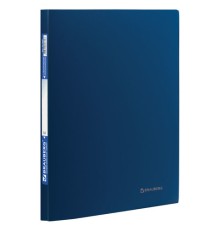 Папка с металлическим скоросшивателем BRAUBERG стандарт, синяя, до 100 листов, 0,6 мм, 221633