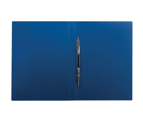 Папка с металлическим скоросшивателем BRAUBERG стандарт, синяя, до 100 листов, 0,6 мм, 221633