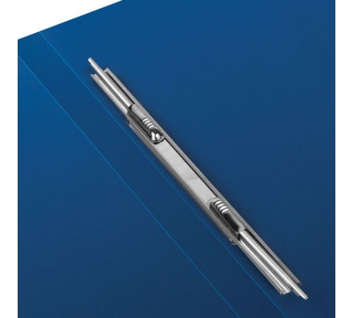 Папка с металлическим скоросшивателем BRAUBERG стандарт, синяя, до 100 листов, 0,6 мм, 221633