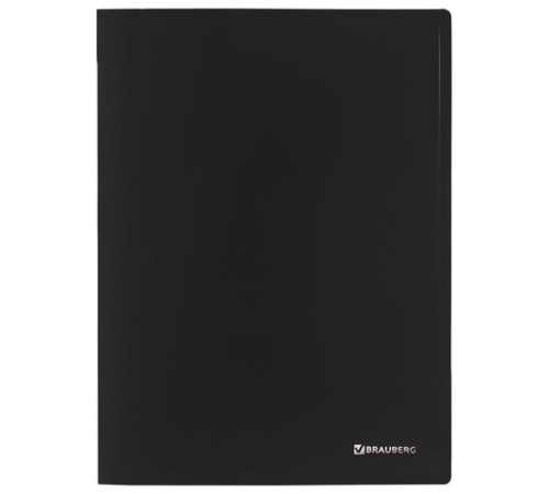Папка с металлическим скоросшивателем BRAUBERG стандарт, черная, до 100 листов, 0,6 мм, 221634