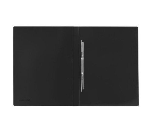 Папка с металлическим скоросшивателем BRAUBERG стандарт, черная, до 100 листов, 0,6 мм, 221634