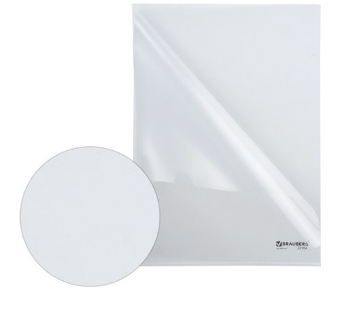 Папка-уголок жесткая BRAUBERG, прозрачная, 0,15 мм, 221641