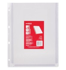 Папка-файл (1 штука) перфорированная БОЛЬШОЙ ВМЕСТИМОСТИ до 250 листов, А4, 180 мкм, ДПС, 2305