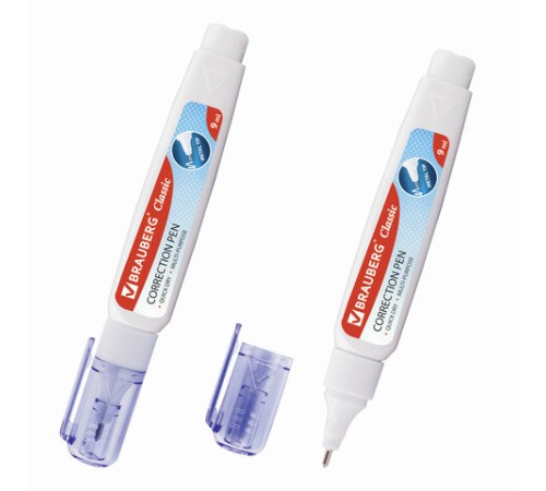 Ручка-корректор BRAUBERG, 9 мл, металлический наконечник, 221675