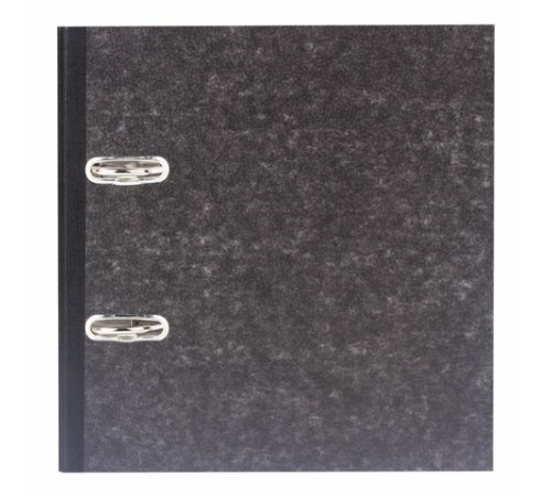 Папка-регистратор МАЛЫЙ ФОРМАТ (148х210 мм), А5, 70 мм, ВЕРТИКАЛЬНАЯ, покрытие мраморное, ПВХ,черная, BRAUBERG, 221721