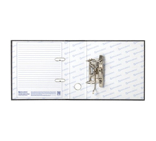 Папка-регистратор МАЛЫЙ ФОРМАТ (148х210 мм), А5, 70 мм, ВЕРТИКАЛЬНАЯ, покрытие мраморное, ПВХ,черная, BRAUBERG, 221721