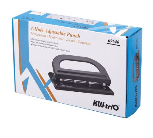Дырокол на 2-3-4 отверстия KW-trio, до 30 листов