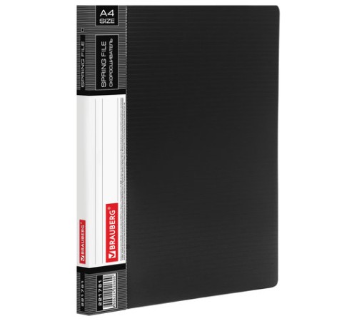 Папка с металлическим скоросшивателем и внутренним карманом BRAUBERG 