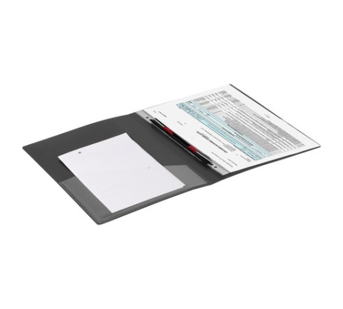 Папка с металлическим скоросшивателем и внутренним карманом BRAUBERG 