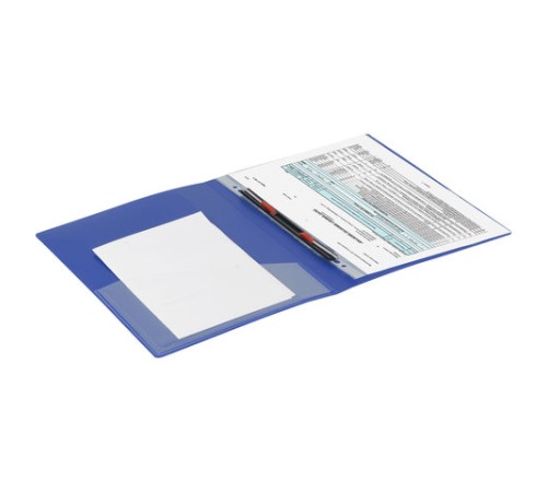 Папка с металлическим скоросшивателем и внутренним карманом BRAUBERG 