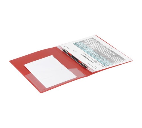 Папка с металлическим скоросшивателем и внутренним карманом BRAUBERG 