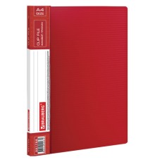 Папка с боковым металлическим прижимом и внутренним карманом BRAUBERG 